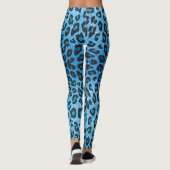 Blue Leopard Sparkle Leggings (Achterkant)