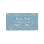 Blue Let it Snow Etiket (Voorkant)