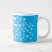 Blue Let It Snow Fun Snowman Specialty Mug (Droite)