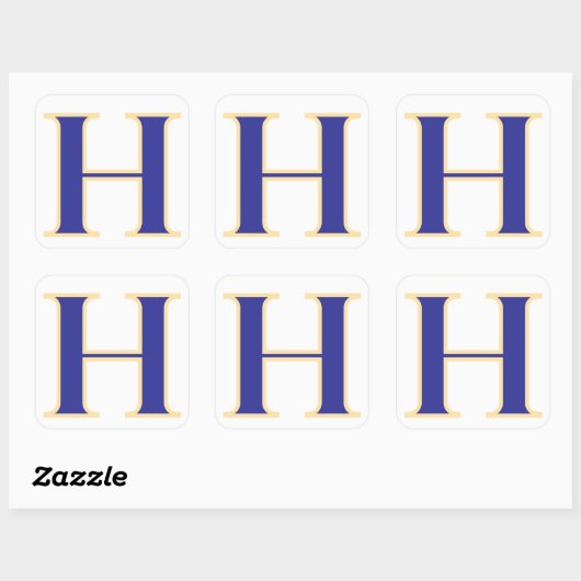 Blue Letter H Sticker (Feuille)