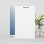 Blue Letterhead Gepersonaliseerd Briefhoofd (Staand voorkant)