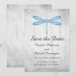 Blue Libelle Save the Date Uitnodiging