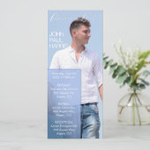 Blue Life Celebration Digital Funeral Invitation (Debout devant)