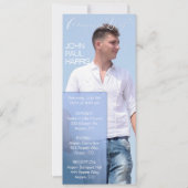Blue Life Celebration Digital Funeral Invitation (Devant)