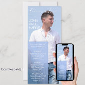 Blue Life Celebration Digital Funeral Invitation