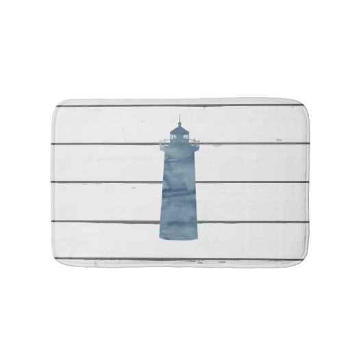 Blue Lighthouse Beach Schip Badkamer Decor Badmat (Voorkant)