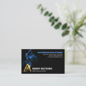 Blue Lightning Electric Storm Service Visitekaartje (Staand voorkant)