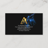 Blue Lightning Electric Storm Service Visitekaartje (Achterkant)