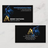 Blue Lightning Electric Storm Service Visitekaartje (Voorkant / Achterkant)