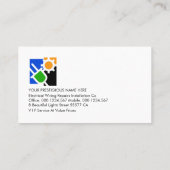 Blue Lightning Powers Electrical Service Visitekaartje (Achterkant)