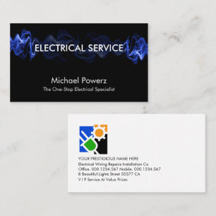 Blue Lightning Powers Electrical Service Visitekaartje