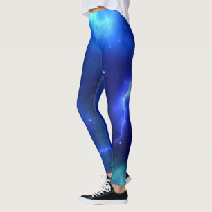 Blue Lightning Storm Leggings