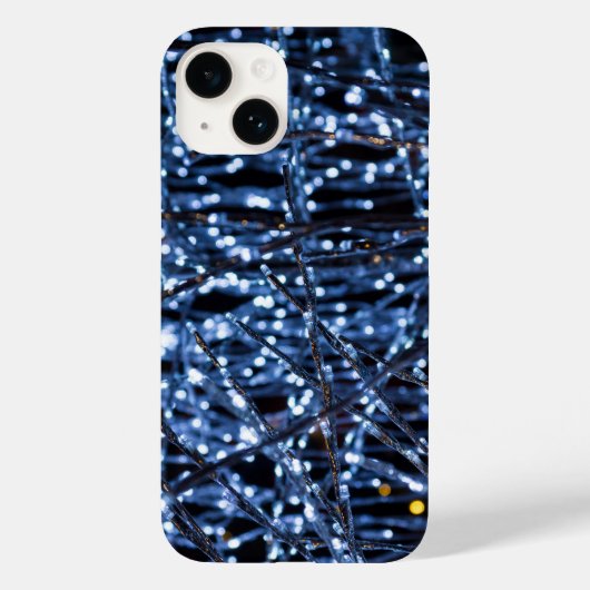 Blue Lights Abstracte iPhone Case (Achterkant)