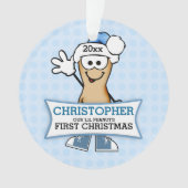 Blue Lil Peanut 1er Noël du bébé (devant)