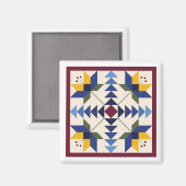 Blue Lilies Grange Aimant Quilt (Recto/Verso)