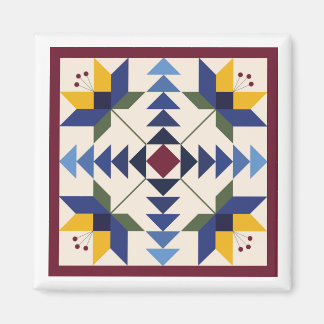 Blue Lilies Grange Aimant Quilt