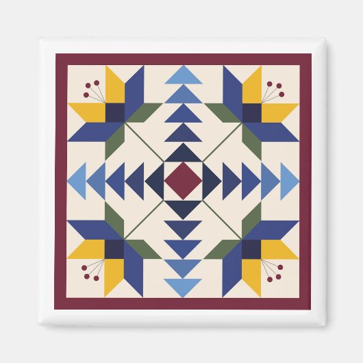 Blue Lilies Grange Aimant Quilt (Devant)