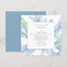 Blue Lilies Waterverf Wedding Square