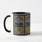 Blue Lily Art Nouveau Mok (Links)
