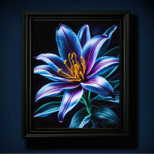 Blue Lily IV Poster