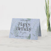 Blue Lily of the Valley Custom Happy Birthday Kaar Kaart (Voorkant)