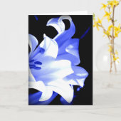 Blue Lily Verjaardagskaart Kaart (Gele Bloem)