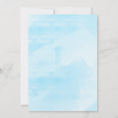 Blue Lily Wedding Uitnodiging (Achterkant)