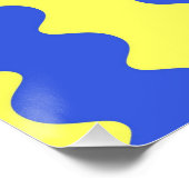 Blue Limoen Wavy Stripe Bold Wall Art Accent Perfect Poster (Hoek)