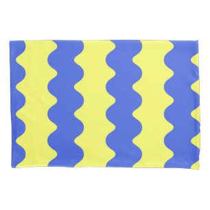Blue Limoen Wavy Stripe Modern Beddengoed Accent Kussensloop