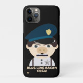 "BLUE LINE BACON CREW" grappige politie Case-Mate iPhone Case (Achterkant)