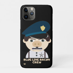 "BLUE LINE BACON CREW" grappige politie iPhone 11 Pro Hoesje