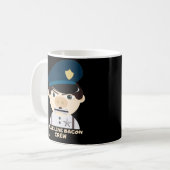 "BLUE LINE BACON CREW" grappige politie Koffiemok (Voorkant links)