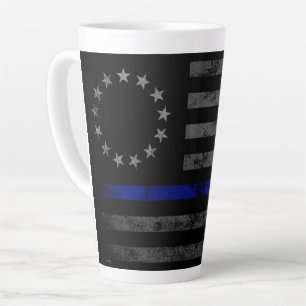 BLUE LINE  Betsy Ross Amerikaanse vlag Latte Mok