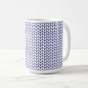 BLUE LINE BREI Hoge Witte Mok