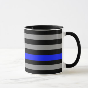 Blue Line mince marquent la tasse de café