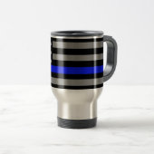 Blue Line mince marquent la tasse de voyage (Devant droit)