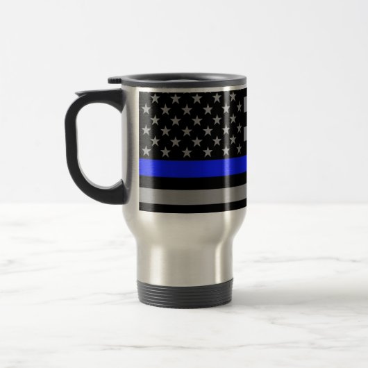 Blue Line mince marquent la tasse de voyage (Gauche)