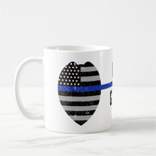 Blue Line mince, obtenu votre six, tasse de maman