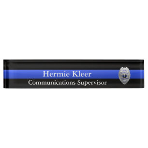 Blue Line mince - plaque de Commo de la radio 911