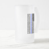 Blue Line mince - policier - tasse de bière (Devant droit)