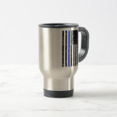 Blue Line mince - policier - tasse de café (Devant droit)