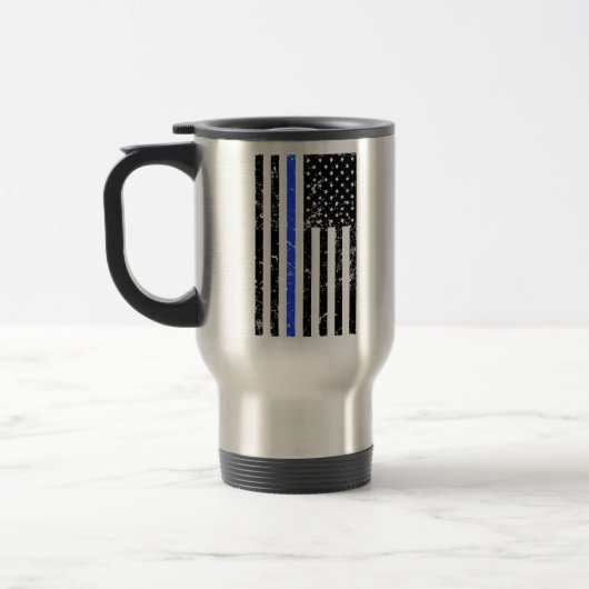 Blue Line mince - policier - tasse de café (Gauche)