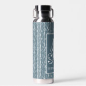 Blue LIne Pattern H Monogram, Waterfles (Voorkant)