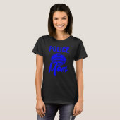 Blue Line Police Mom Police Officer T-shirt (Voorkant volledig)