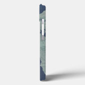 Blue Linen-Wereldkaart Case-Mate iPhone Case (Achterkant / Links)