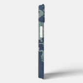 Blue Linen-Wereldkaart Case-Mate iPhone Case (Achterkant / Rechts)