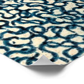 Blue Lines Abstracte kunst Poster (Hoek)