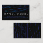 BLUE LINES Carte de visite professionnel (Devant / Derrière)