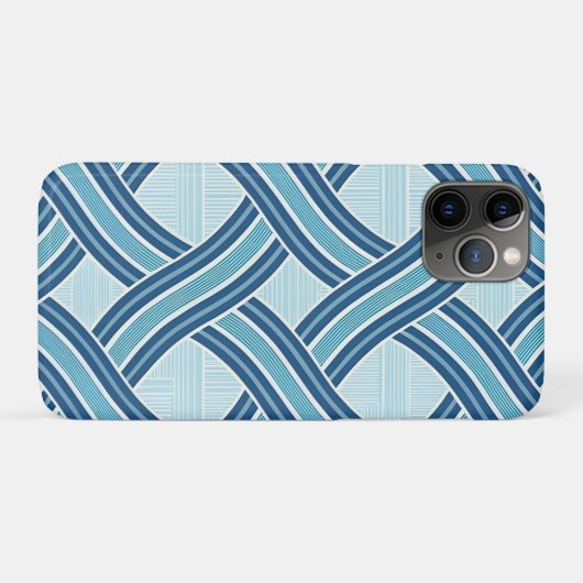 Blue Lines Pattern Case-Mate iPhone Case (Achterkant (horizontaal))