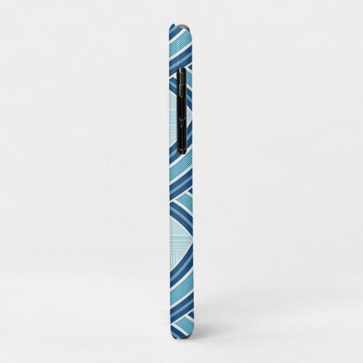 Blue Lines Pattern Case-Mate iPhone Case (Achterkant/links)